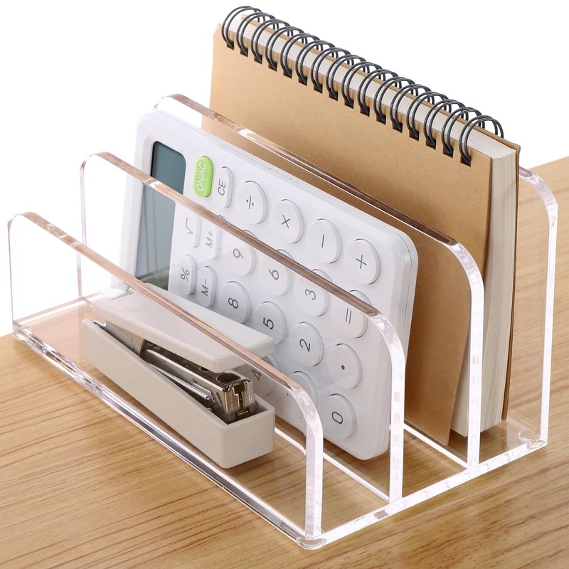 SANRUI 3 Compartments Mail Organizer Letter Holder for Desk ,Vertical