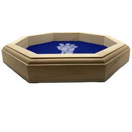 The Grinning Gargoyle Deluxe Wooden 12 Inch Dice Rolling Tray for RPG and Tabletop Games - Octagonal Bamboo DnD Gaming Accessory – Large Fantasy Game Die Roller (Ghoul)