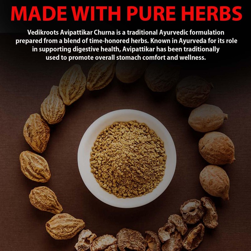 VEDIKROOTS Avipattikar Churna Powder 3.52 Ounce (Pack of 1)