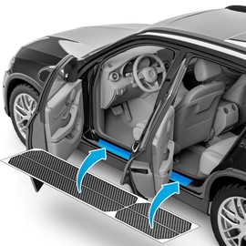 uProtect Car Door Sill Protector for VW Golf Variant 8 (VIII) CG5 I 2020-2026 - Protective Film Car Door Accessories Trim Paint Protection Film Carbon Black