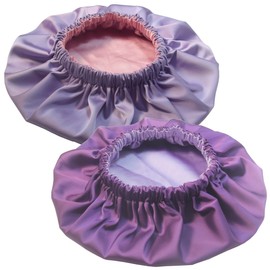 AKISS Baby Infant Newborn Toddler Satin Silk Hair Bonnet Cap for Sleeping 0-3 0-6 3-6 6-12 Months 1-2 1-3 Years (as1, Age, 1_Year, 3_Years, Taffy/Lavender + Purple/Lavender)