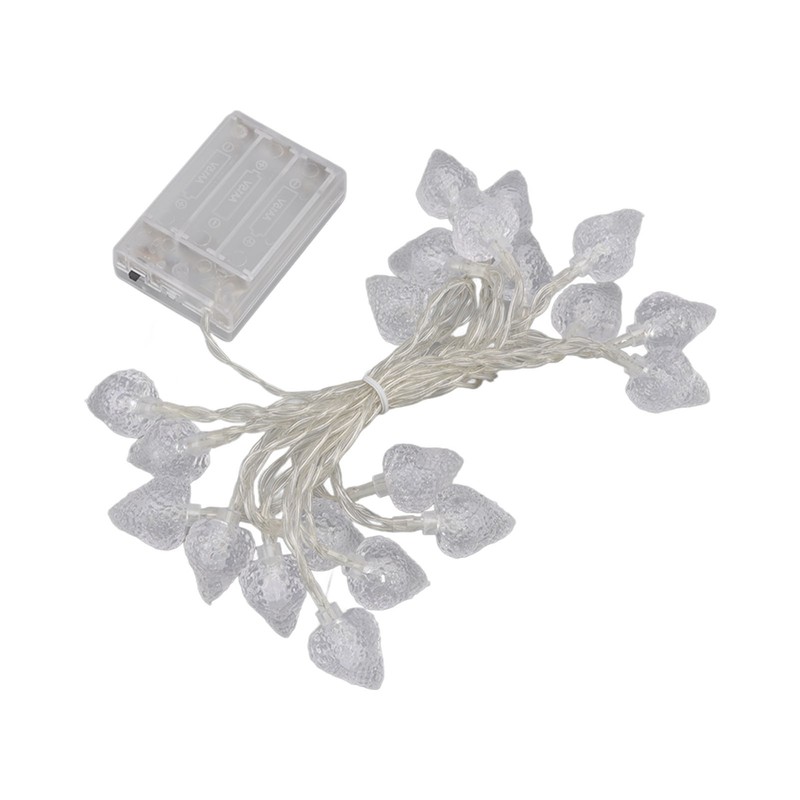 20 LEDs Christmas Lights Outdoor Strawberry Fairy String Lights Battery