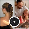 2 Pcs Velvet Scrunchie Black Suitable for Adult Women Large