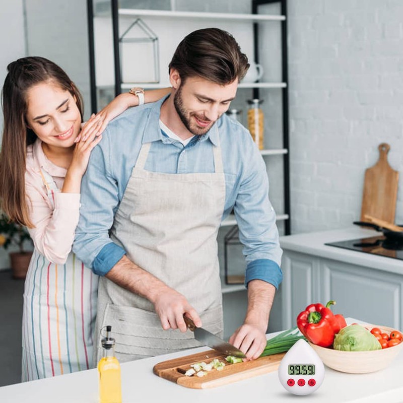 Water Drop Shaped Shower Timer, Portable Digital Countdown Timer with