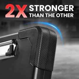 Sooez Toughest Clipboard with Storage, Internal Pen Pouch Included, Letter/ A4 Size, Shockproof Heavy Duty Plastic Clip Boards 8.5x11”, High Capacity Clipboards Box Case for Contractor Trucker Driver