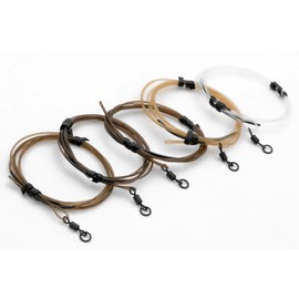 Korda Dark Matter Leader Ring Swivel Clear 1m 30lb – Invisible Carp Fishing Leader, Anti-Tangle, No-Trace Safety, Perfect for Helicopter & Chod Rigs