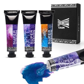 SUPER VISION Watercolor Paints, Separated Colors, Transparent Watercolor, 3 Colors, Set of 3 Transparent Watercolor Paints, Tube, Illustration, Cartoon, Hobby, Art Supplies, Picture Letters, Artists,