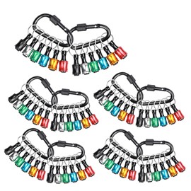 60PCS Keychain Bit Holder,1/4 Inch Hex Drill Bit Holder for Impact Driver Drill Bit,Screwdriver Bit Holders for Tools and Gifts for Men