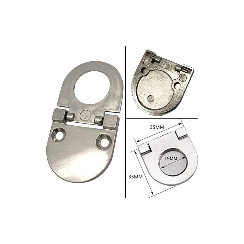 CTRICALVER 4PCS Flush Ring Pull Zinc Alloy Cabinet Drawer Pull
