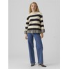 VMELOUIS STRIPE LS OVERSIZE O-NECK PULL.