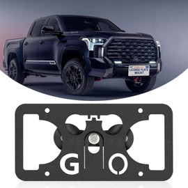 No Drill Front License Frame Compatible with Toyota Tundra 2022-2024 (4th Gen XK70) Anti-Theft License Plate Grille Mount Holder Car Tag Covers Rust-Proof, Rattle-Proof Car Accessories
