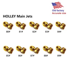 BAYWORD For Holley Carburetor 1/4-32 Gas Main JETS ASSORTMENT KIT The aperture size is:80 81 82 83 84 85 86 87 88 89,10 sets in total, 2 pcs per size,Thread size: 1/4"-32