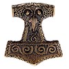 Kiss of Leather Thor's Hammer Pendant Bronze No. 57, Bronze,