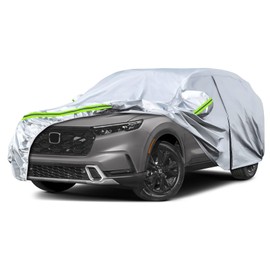 Waterproof Car Covers Replace for 2002~2025 Honda CR-V, 6 Layers All Weather Custom-fit Car Cover with Zipper Door & Windproof Bands for Snow Rain Dust Hail Protection (CR-V)