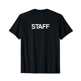 STAFF Back Print Back Lettering Staff T-Shirt