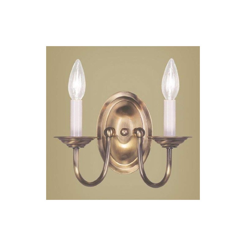 Livex Lighting 4152-01 Home Basics 2 Light Antique Brass Wall