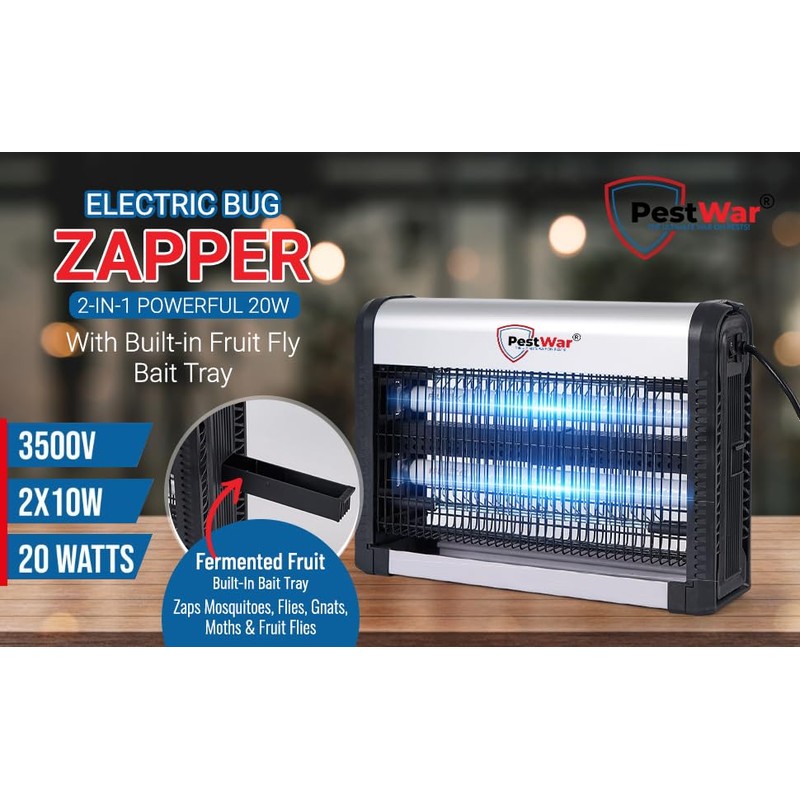 Advanced 2-in-1 Indoor Bug Zapper, Powerful 3500V Flying Insect Zapper,