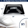 GEATaaT RV Skylight Outer Dome,18"x26" OD Universal Skylight Fits All