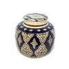 Ginger Jar New 5" Beautiful Oriental Ornate Floral Pattern Dark