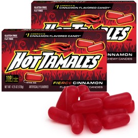 Hot Tamales Fierce Cinnamon Candy, 2 Pack Hot Cinnamon candy 4.25oz Each, Ideal for Cinnamon Candy Lovers and Fans of Hot Tamales, Perfect Hot Tamales Candy for Snacking, Sharing, Parties, or Gifting