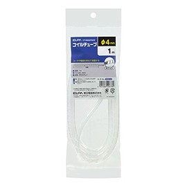エルパ(ELPA) コイルチューブ コード 電線 保護 1m コイル径/4mm ホワイト CT-N695P(WH)