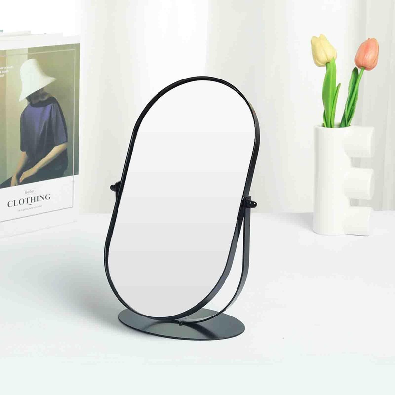 LONGSHENG - SINCE 2001 - Black Table Portable Makeup Mirror