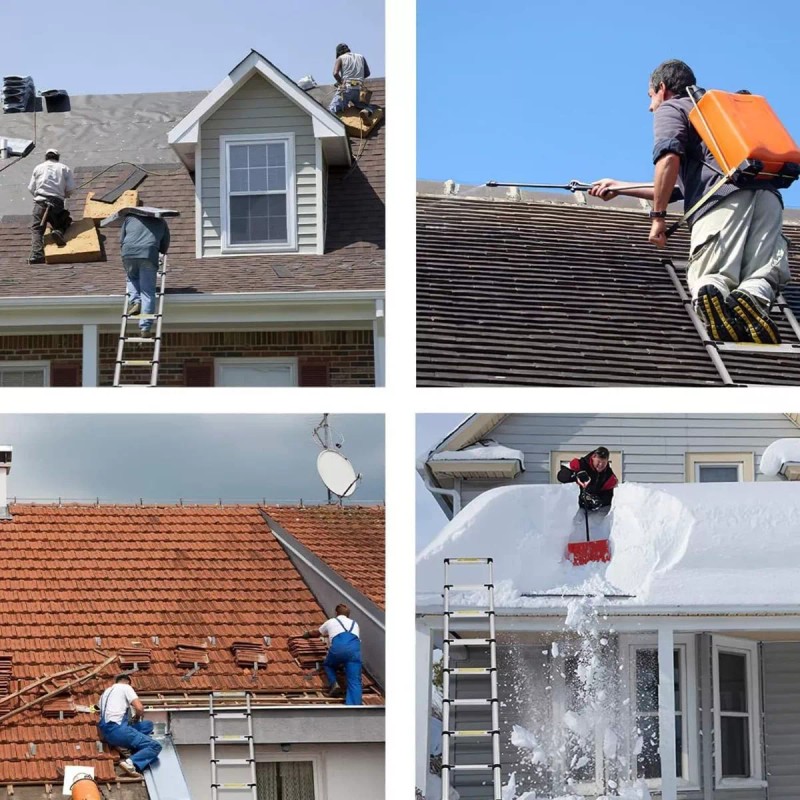 Viopy Escalera Telescopica Portatil De Aluminio 3.3m Estabilizador