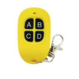 Universal Copy Remote Key Smart Home Remote Control Key Fob, 4 Buttons Cloning Wireless Remote Control Key Fob 433mhz for Car Garage Door Gate Skylight