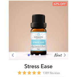 Vitality Extracts STRESS EASE Essential Oil Blend 10ml Retail $19 SEALED