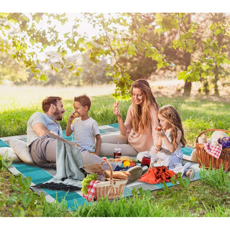 ZOMAKE Picnic Blankets Waterproof Foldable,79"x79" Concert Blanket,Beach Blanket,Yard Blanket,Outdoor Grass