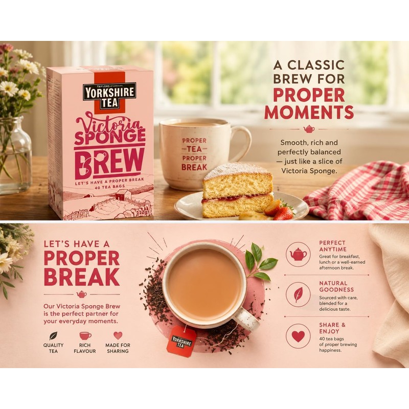 Yorkshire Tea Variety Pack x40 Tea Bags (Pack of 4,