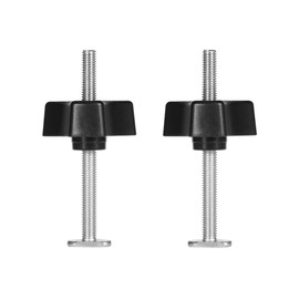Hilitand T Screw and M8 Plastic Handle, Metal Quick Acting Hold Down Clamp Set for T-Slot T-Track DIY Woodworking Tool,Pack of 2 Set, 0