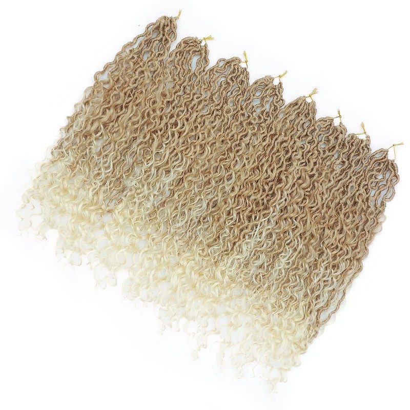 Goddess Locs Crochet Hair 22Inch 8Pack Faux Locs(27/613, 22inch(Pack of