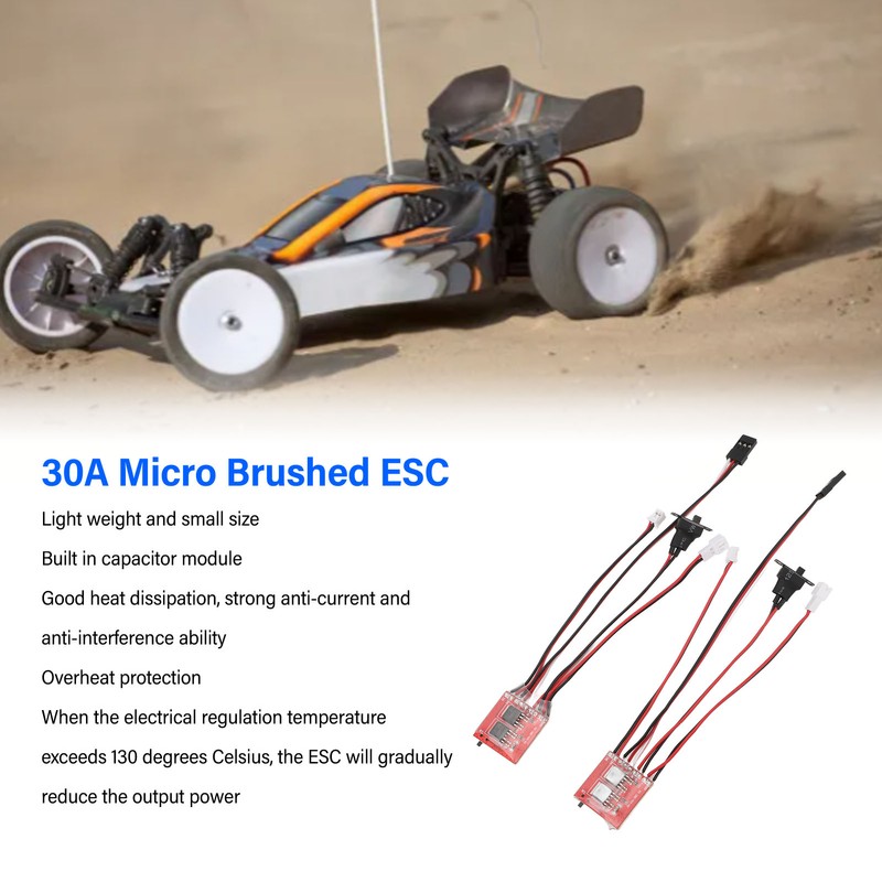 2pcs 30A Micro Brushed ESC Winch Control Bidirectional ESC Speed