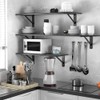 CYH Black Shelf Brackets - 8 Pack Triangle Shelving Brackets