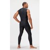 DEVOPS 3 Pack Men's Athletic Compression Shirts Sleeveless (2X-Large, Black/Navy/White)