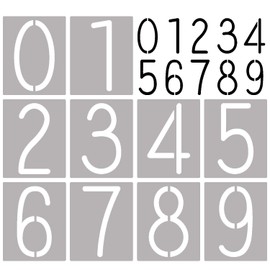 Large Number Stencils 8 Inch Stencil Numbers Plastic Painting Templates for Door/Wall/Street Sign/Birthday/Wedding Table