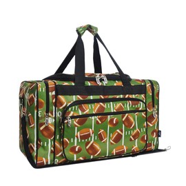 NGIL Canvas 20" inch Duffle Bag (Football Print-Black)
