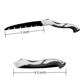 YUANBAO Folding Saw, 7" Long Blade Hand Saw, Pruning Saw with 3-Side Razor Teeth and Removal Tank, Handsaw for Wood Working, Camping, Gardening and Carpentry