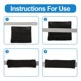 Strap Covers For Mask Headgear Satin 4 Pack Black