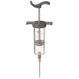 Outset Q120 Marinade Injector with Removable Needle, Stainless Steel and Plastic