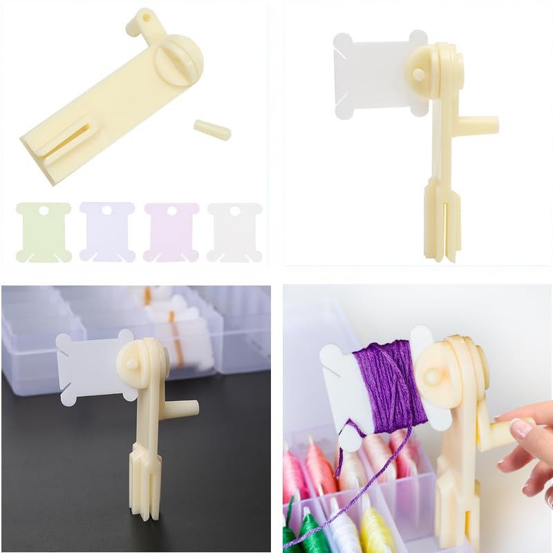 Embroidery Thread, Line Spooling Cardboard, Storage, Plastic Thread Winding Clip,