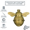 Gold Bee Door Knocker for Front Door | Polished Solid