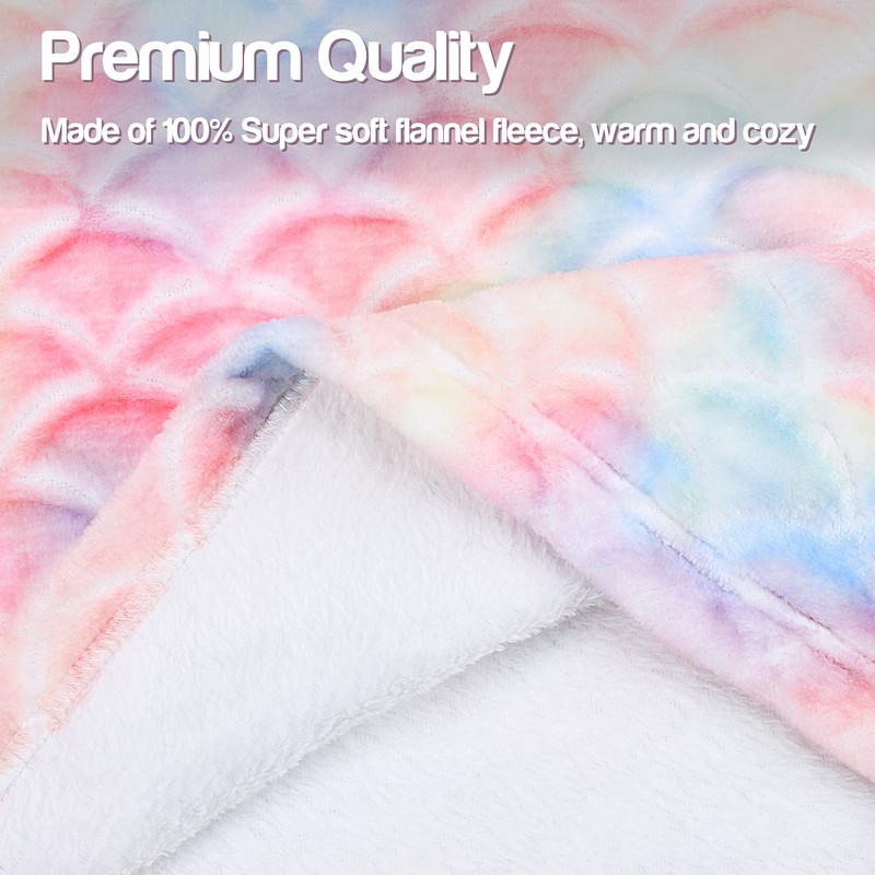 Catalonia Classy Mermaid Tail Blanket, Soft Warm Plush Fleece Sleeping