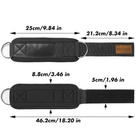 PANTIK Ankle straps for Cable Machine Attachments, Resistance Band for Kickbacks, Glute Workouts, Leg Extensions, Curls, and Hip Abductors for Men and Women 1 pair