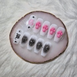 [Handmade nail tip] blushonme - long stiletto / [수제네일팁] blushonme - 롱스틸레토