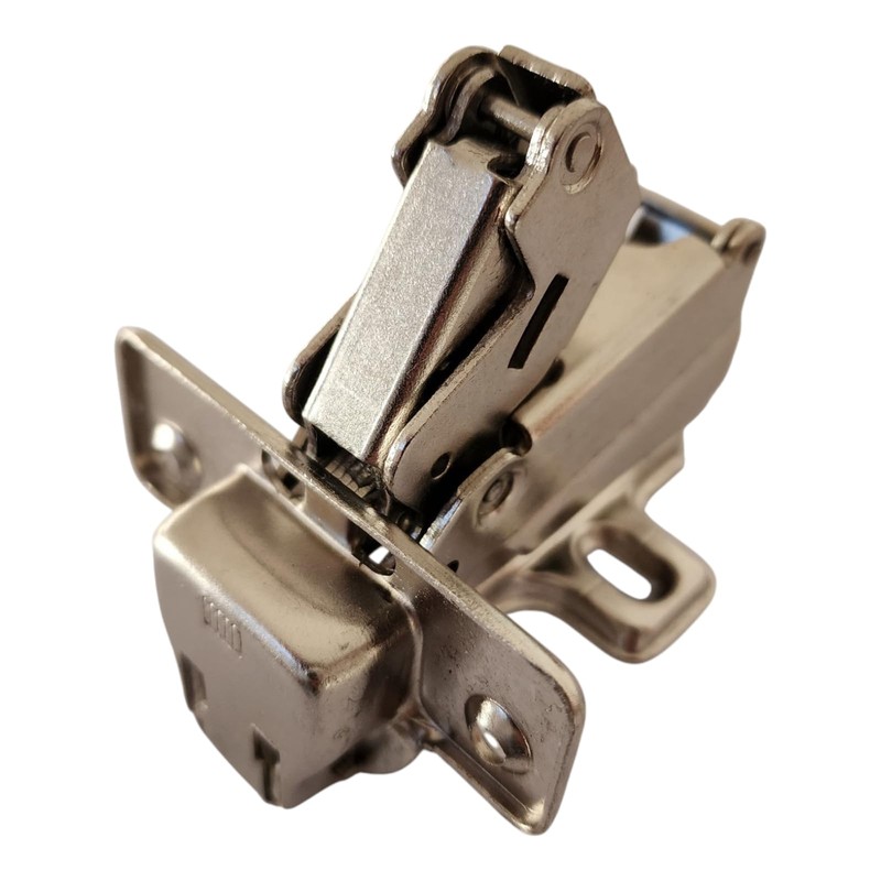 Full Overlay Cabinet Hinge, 35mm, 190-Degree, Steel BZP, Slide-On Cruciform