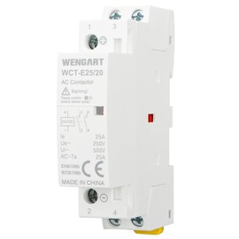Wengart Household DC Contactor WCT-E25, DC24V 25A 2 Normally Open Efficient and Energy Saving, Achieving Precise Control of Electrical Devices