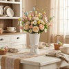 Relexome White Ceramic Bow Vase Unique Cute Decorative Bouquet Flower