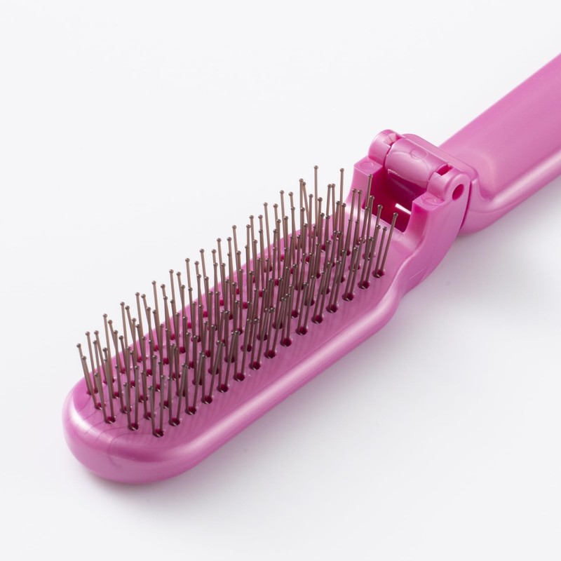 Kai Corporation Professional Style Hair Care Brush Soft (Pink) Folding
